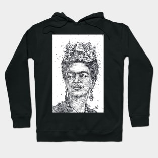 FRIDA KAHLO - ink portrait Hoodie